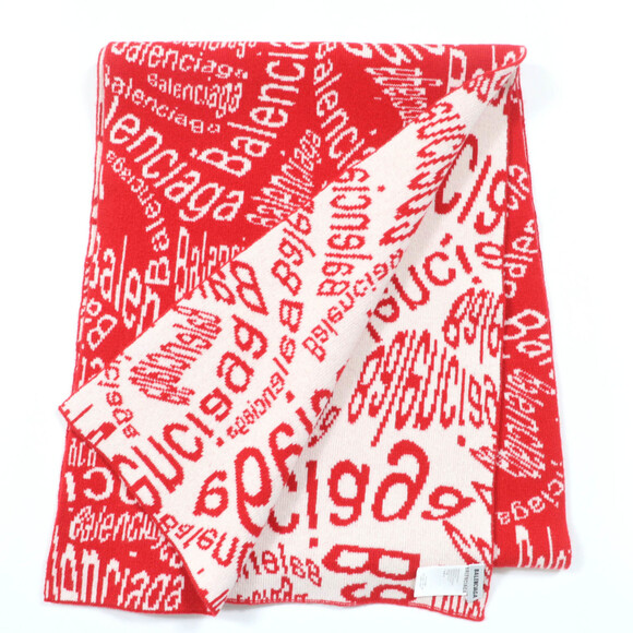 BALENCIAGA 583121 Virgin Wool Logo Print Large - Picture 2 of 8